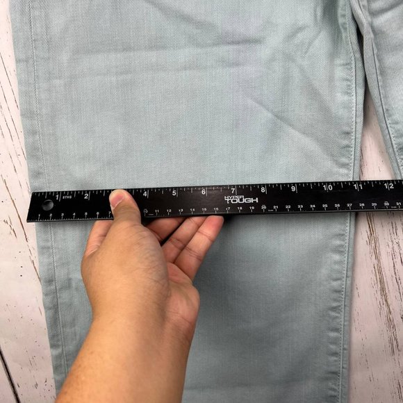 Mavi 27x27 Bodrum‎ High Rise Wide Leg Denim Jeans Pants Green Women New - Picture 8 of 16